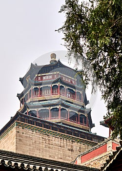 Imperial Summer Palace. Tower of the Fragrance of the Buddha. Beijing, China