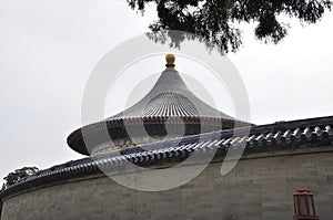Imperial Vault of Heaven roof from Temple of Heaven site in Beijing