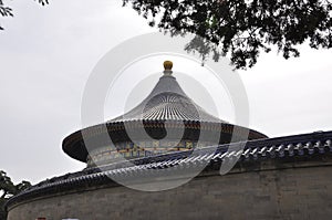 Imperial Vault of Heaven roof from Temple of Heaven site in Beijing