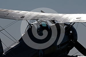 Imperial War Museum. Duxford, Cambridgeshire, UK. 2019 Battle of Britain air show. Gloster gladiator.