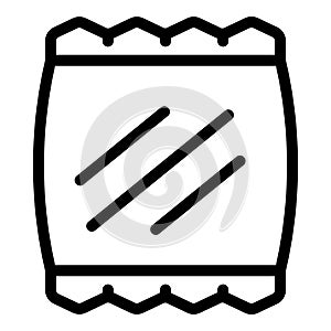 Impermeable sack icon outline vector. Hermetic transparent bag