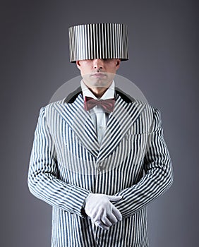 Imperturbable retro man