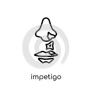 Impetigo icon. Trendy modern flat linear vector Impetigo icon on