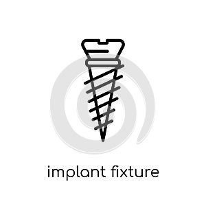 Implant Fixture icon. Trendy modern flat linear vector Implant F