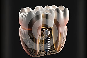 implanted human teeth (done in graphics)