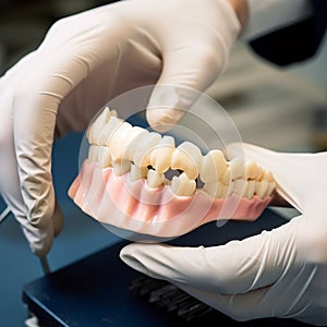 Implants and dentistry, dental treatment. Generative AI