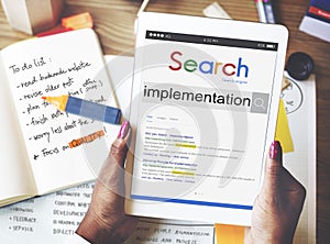 Implementation Execution Maintaining Perform Concept photo