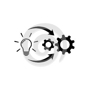 Implementation icon. Creative cycle symbol