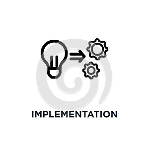 implementation icon. implementation concept symbol design, vecto