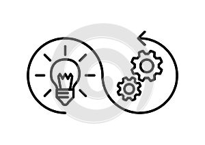 Implementation icon, vector illustration