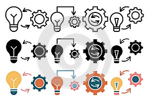 Implementation icon vector