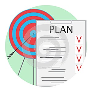 Implementation of plan icon vector