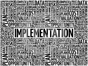Implementation word cloud collage