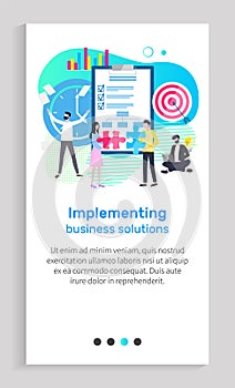 Implementing Business Solution Businessmen Charts