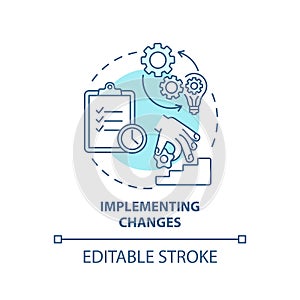 Implementing changes concept icon