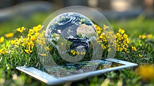 Implementing environmental technology. Sustainable development goals for the environment. Environment World Earth Day.