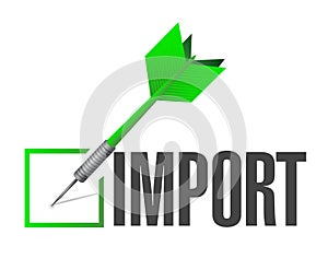 import approved dart check mark illustration