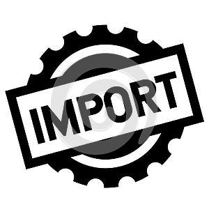 Import black stamp