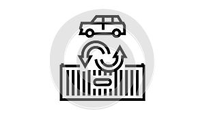 import car line icon animation