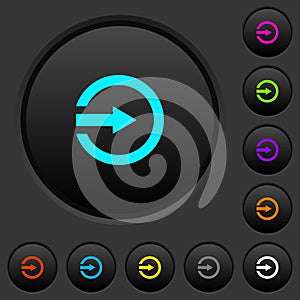 Import dark push buttons with color icons