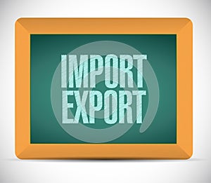 import export board sign illustration design