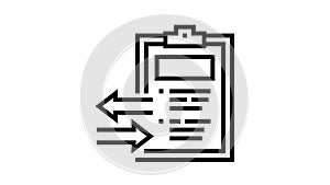 import and export document line icon animation