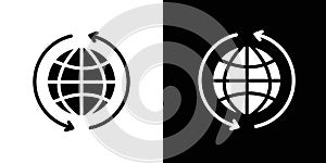 Import export icon Isolated flat vector in outline