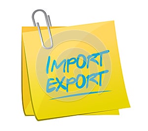 import and export memo post illustration design