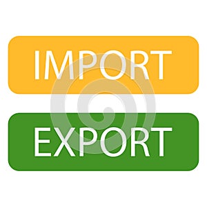 import export plates. Economy vector design. Vector illustration.