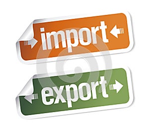 Import and export stickers