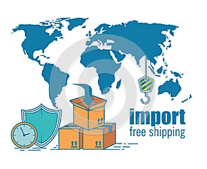 Import free shipping set icons