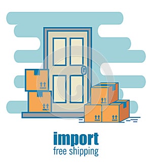 Import free shipping set icons