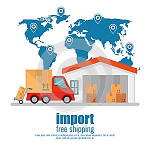 Import free shipping set icons