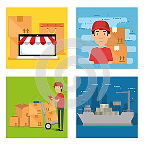 Import free shipping set icons