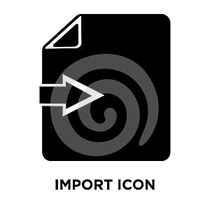 Import icon vector isolated on white background, logo concept of