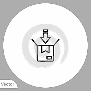 Import vector icon sign symbol