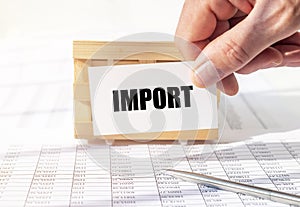 Import word on paper over office table