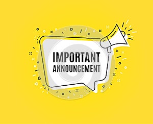 Important announcement symbol. Special offer sign. Vector photo