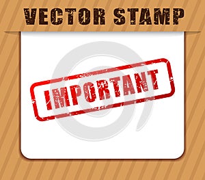 Important buffered on white paper