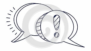 Important Conversation with Exclamation, Warning, vector design Generative AI