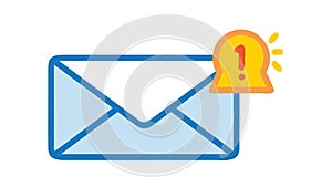 Important Email Alert: Envelope with Exclamation Mark, vector design Generative AI