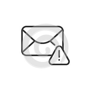 Important email message line icon