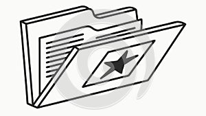 Important Folder Document Icon, Key Information Access, vector design Generative AI