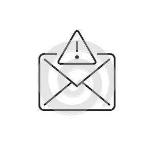 Important mail line outline icon