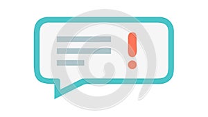 Important Message or Alert Notification Icon, vector design Generative AI