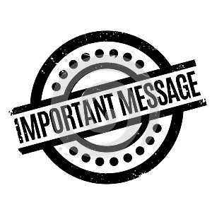 Important Message rubber stamp photo