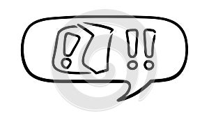 Important Message Speech Bubble Icon, vector design Generative AI