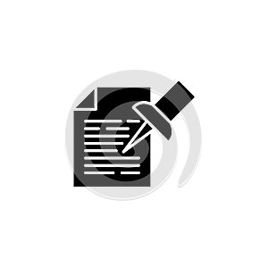Important note black icon concept. Important note flat vector symbol, sign, illustration.