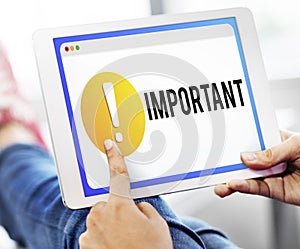 Important Notification Alert Exclamation Point Concept