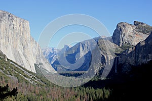 Important peaks from Tunnel View, Yosemite National Park, California,